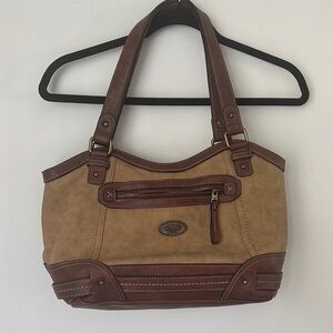 BOC Born Cronton crossbody Vegan‎ leather purse Multiple Pockets Tan Brown 🔷